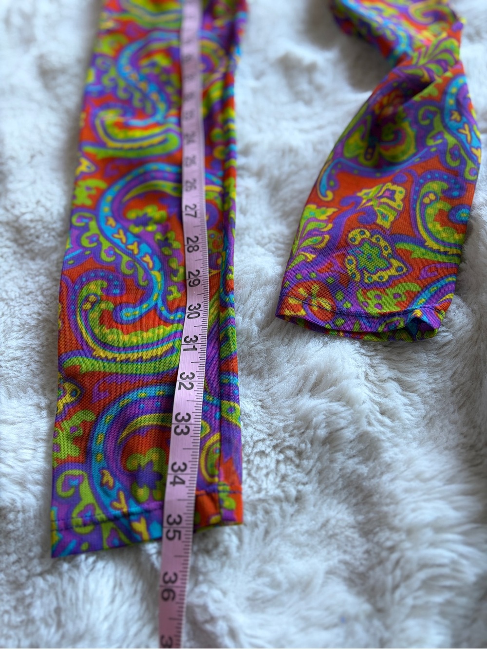 See You Monday Funky Neon Multicolored Paisley Leggings - Picture 7 of 7